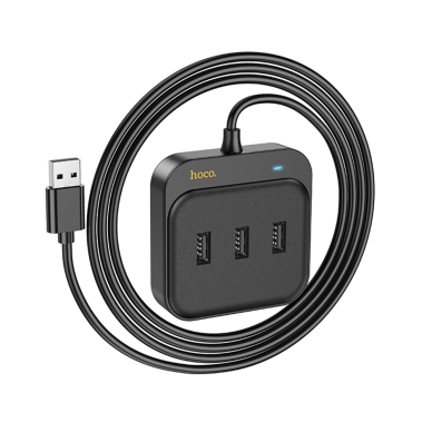 [Užsakomoji prekė] Adapteris USB į 3x USB3.0 + RJ45, 1.2m - Hoco Easy Link (HB35) - Juodas 3