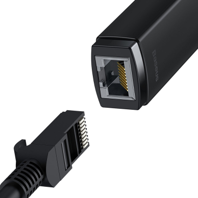 [Užsakomoji prekė] Adapteris USB į RJ45 LAN Port, 100Mbps - Baseus Lite Series (WKQX000001) - Juodas 2