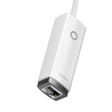 [Užsakomoji prekė] Adapteris USB to RJ45 LAN Port, 1000Mbps - Baseus Lite Series (WKQX000102) - Baltas 1