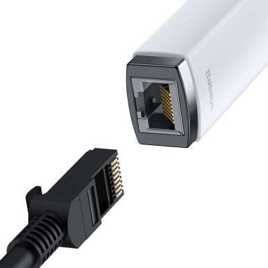 [Užsakomoji prekė] Adapteris USB to RJ45 LAN Port, 1000Mbps - Baseus Lite Series (WKQX000102) - Baltas 2