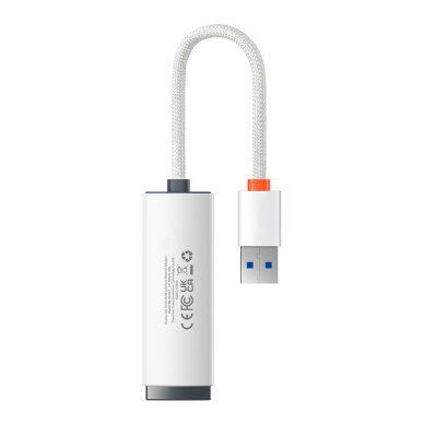 [Užsakomoji prekė] Adapteris USB to RJ45 LAN Port, 1000Mbps - Baseus Lite Series (WKQX000102) - Baltas 3