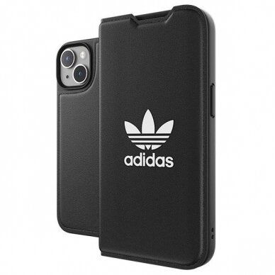 Dėklas Adidas OR Booklet BASIC iPhone 14 Juodas/baltas 50181 7