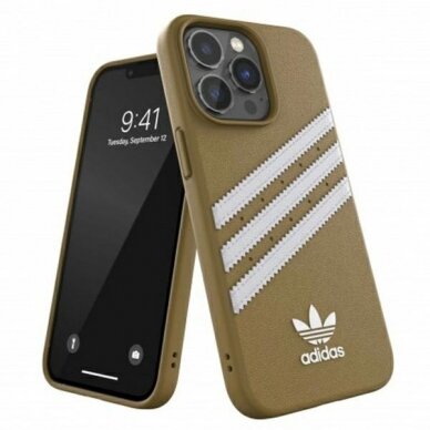 Dėklas Adidas OR Molded PU iPhone 13 Pro / 13 Auksinis 47806 7