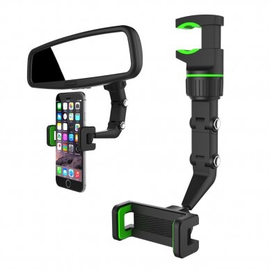 Adjustable car rearview mirror holder for smartphone