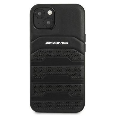 Originalus AMG dėklas Leather Debossed Lines AMHCP13SGSEBK iPhone 13 mini Juodas 2