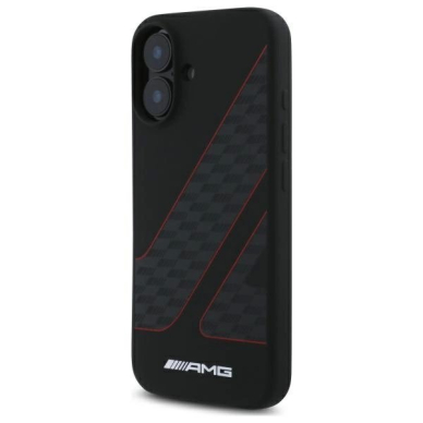 AMG Dėklas Checkered Flag Pattern MagSafe iPhone 16  - Juodas 1