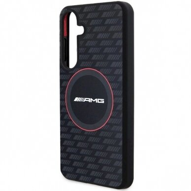 AMG Silicone Carbon Pattern MagSafe Dėklas Samsung Galaxy S24 - Juodas 5