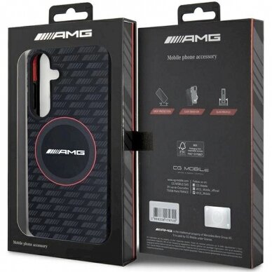 AMG Silicone Carbon Pattern MagSafe Dėklas Samsung Galaxy S24 - Juodas 7