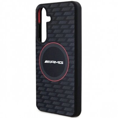 AMG Silicone Carbon Pattern MagSafe Dėklas Samsung Galaxy S24+ - Juodas 5