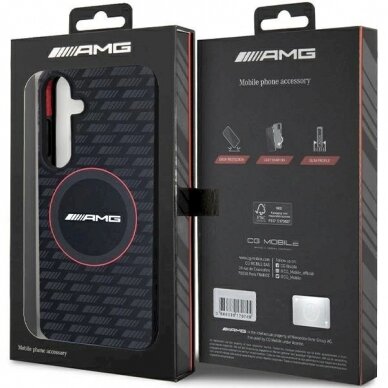 AMG Silicone Carbon Pattern MagSafe Dėklas Samsung Galaxy S24+ - Juodas 7