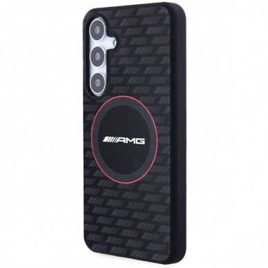 AMG Silicone Carbon Pattern MagSafe Dėklas Samsung Galaxy S24 - Juodas 1