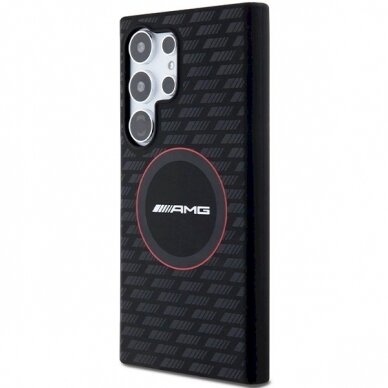 AMG Silicone Carbon Pattern MagSafe Dėklas Samsung Galaxy S24 Ultra - Juodas 1