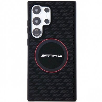 AMG Silicone Carbon Pattern MagSafe Dėklas Samsung Galaxy S24 Ultra - Juodas 2