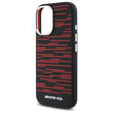 AMG Silicone Graphics MagSafe Dėklas iPhone 16 - Juodas 5