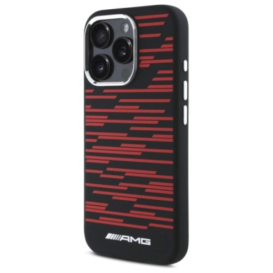 AMG Silicone Graphics MagSafe Dėklas iPhone 16 Pro - Juodas 1