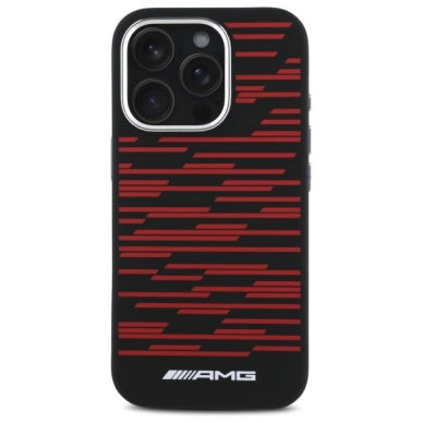 AMG Silicone Graphics MagSafe Dėklas iPhone 16 Pro - Juodas 2