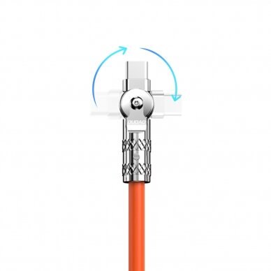 Angled cable USB-C - Lightning 30W 1m rotation 180° Dudao - Oranžinis 3