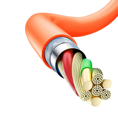 Angled cable USB-C - Lightning 30W 1m rotation 180° Dudao - Oranžinis 6
