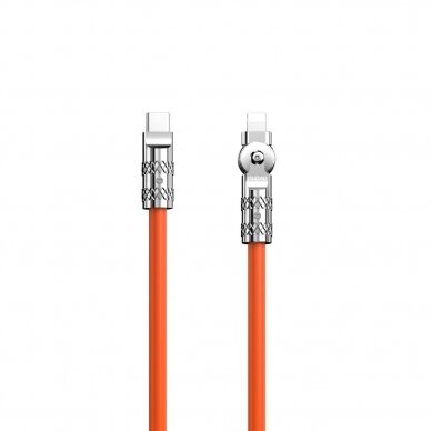 Angled cable USB-C - Lightning 30W 1m rotation 180° Dudao - Oranžinis