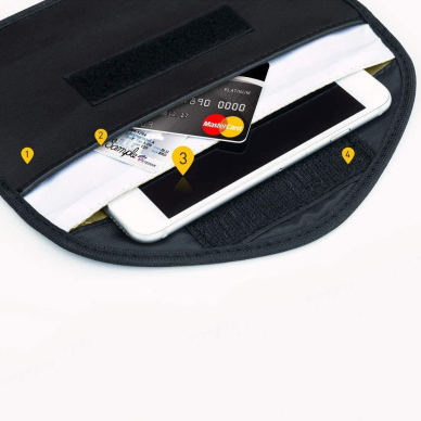 Anti-theft Case for Car Keys Phone Radio Blocking Faraday Box Faraday Cage 20cm x 11cm Black 11