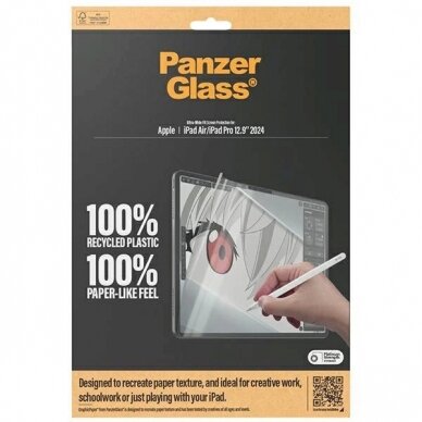 Antibacterial PanzerGlass GraphicPaper Apsauginė plėvelė iPad Air 12.9 2024 / iPad Pro 12.9 2024 3