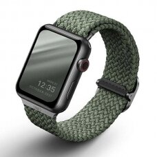 Apyrankė UNIQ pasek Aspen Apple Watch 40/38/41mm Series 4/5/6/7/8/9/SE/SE2 Braided /cypress žalias