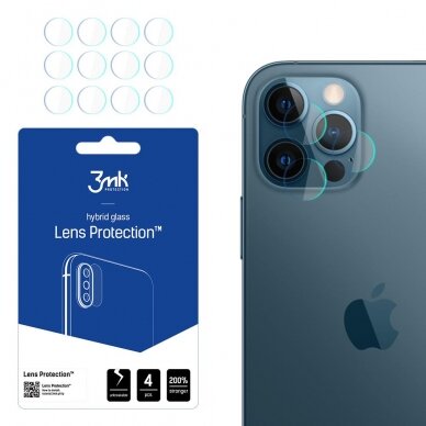 Apsauginis stikliukas kamerai 3MK Iphone 12 Pro 4 vnt.