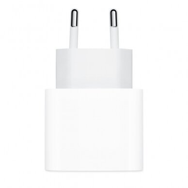 Apple USB-C wall charger 20W Baltas (MHJE3ZM / A) 2