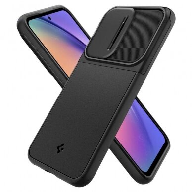 Apsauginis dėklas Spigen OPTIK ARMOR GALAXY A54 5G Juodas 11