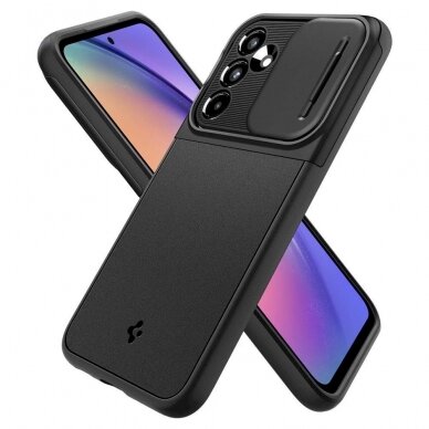 Apsauginis dėklas Spigen OPTIK ARMOR GALAXY A54 5G Juodas 12