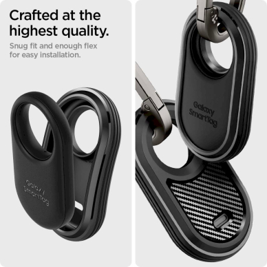 Apsauginis dėklas Spigen Rugged Armor Dėklas skirta Samsung Galaxy SmartTag 2 - matte Juodas 10