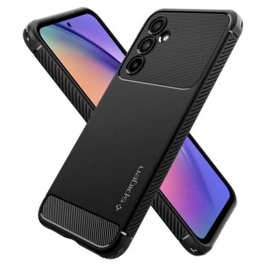 Apsauginis dėklas Spigen RUGGED ARMOR GALAXY A54 5G MATTE Juodas 5