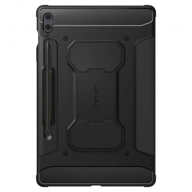 Apsauginis dėklas Spigen Rugged Armor Pro case skirta Samsung Galaxy Tab S9 FE+ 12.4&#39 &#39  X610 / X616B - Juodas 2