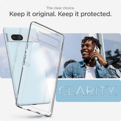 Apsauginis dėklas Spigen ULTRA HYBRID GOOGLE PIXEL 7A CRYSTAL CLEAR 8