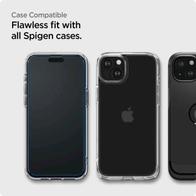 Apsauginis stiklas Spigen ALM GLASS FC 2-PACK IPHONE 15 PLUS Juodas 7