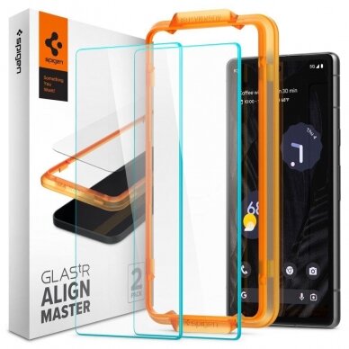 Apsauginis stiklas Spigen ALM GLAS.TR 2-PACK GOOGLE PIXEL 7A CLEAR