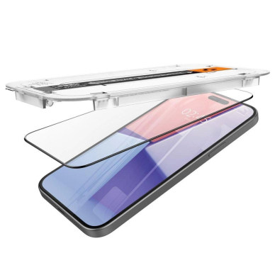 Apsauginis stiklas Spigen GLAS.TR EZ FIT  FC IPHONE 15 Juodas 6