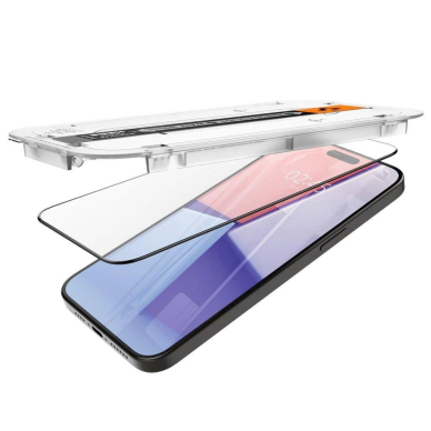 Apsauginis stiklas Spigen GLAS.TR EZ FIT  FC IPHONE 15 PRO MAX Juodas 6