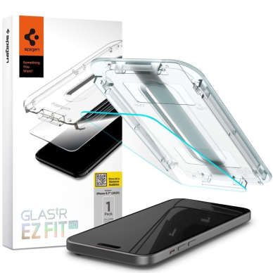 Apsauginis stiklas Spigen GLAS.TR EZ FIT  IPHONE 15 PLUS CLEAR