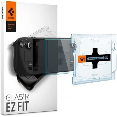 Apsauginis stiklas Spigen GLAS.TR "EZ FIT" STEAM DECK CLEAR 1