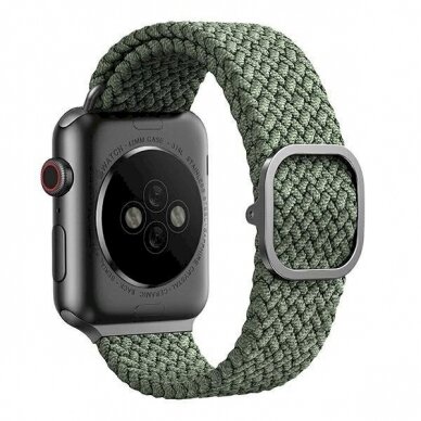 Apyrankė UNIQ pasek Aspen Apple Watch 40/38/41mm Series 4/5/6/7/8/9/SE/SE2 Braided /cypress žalias 2