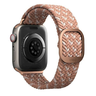 Apyrankė UNIQ pasek Aspen Apple Watch 40/38/41mm Series 4/5/6/7/8/9/SE/SE2 Braided DE /citrus rožinis 1