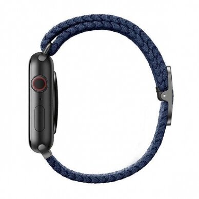 Apyrankė UNIQ pasek Aspen Apple Watch 40/38/41mm Series 4/5/6/7/8/9/SE/SE2 Braided /oxford Mėlynas 1