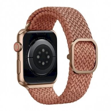 Apyrankė UNIQ pasek Aspen Apple Watch 44/42/45mm Series 4/5/6/7/8/9/SE/SE2 Braided Rudas 3