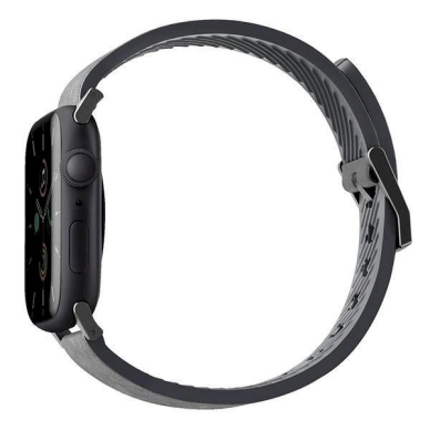 Apyrankė UNIQ pasek Straden Apple Watch Series 4/5/6/7/8/9/SE/SE2/Ultra 42/44/45mm. Leather Hybrid Strap Juodas 1