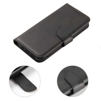 Atverčiamas dėklas eko odos Wallet Samsung S926 S24 Plus juodas 2