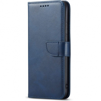 Atverčiamas dėklas eko odos Wallet Samsung S926 S24 Plus mėlynas