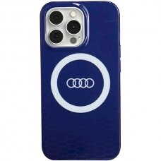 Originalus Audi dėklas IML Big Logo MagSafeiPhone 13 Pro / 13 - mėlynas