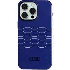 Originalus Audi dėklas IML MagSafeiPhone 15 Pro Max - mėlynas