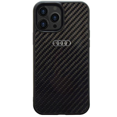 Dėklas Audi Carbon Fiber iPhone 13 Pro Max Juodas AU-TPUPCIP13PM-R8/D2-BK